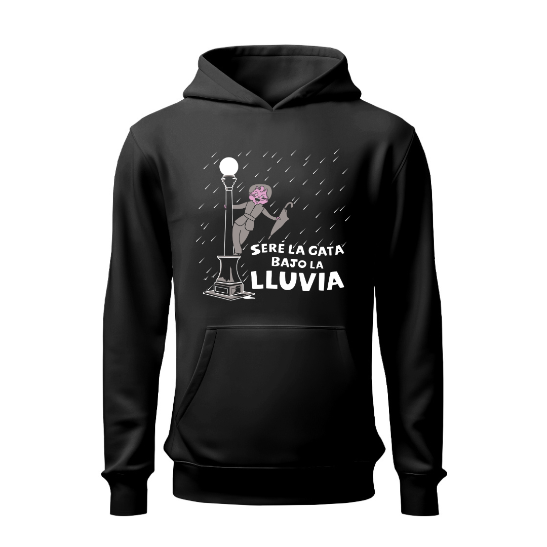 Gata bajo la lluvia HOODIE