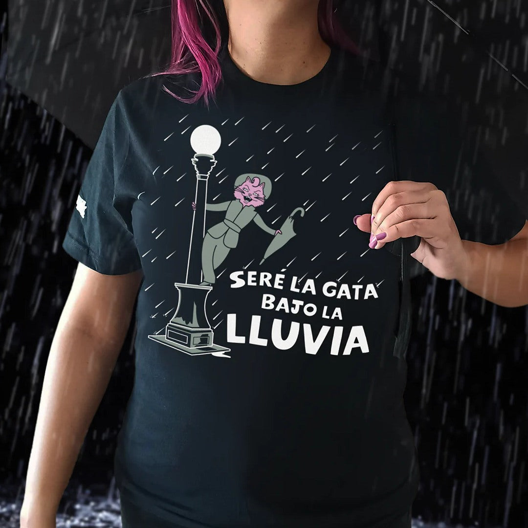 Gata bajo la lluvia