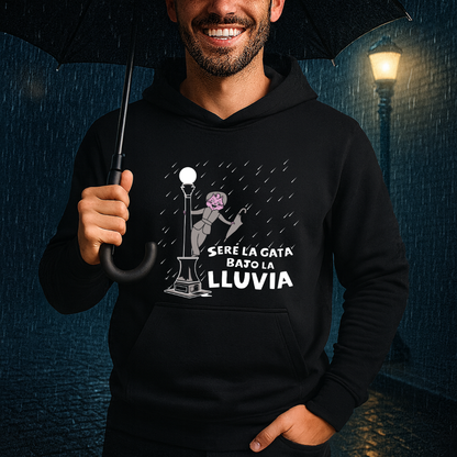 Gata bajo la lluvia HOODIE