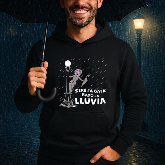 Gata bajo la lluvia HOODIE