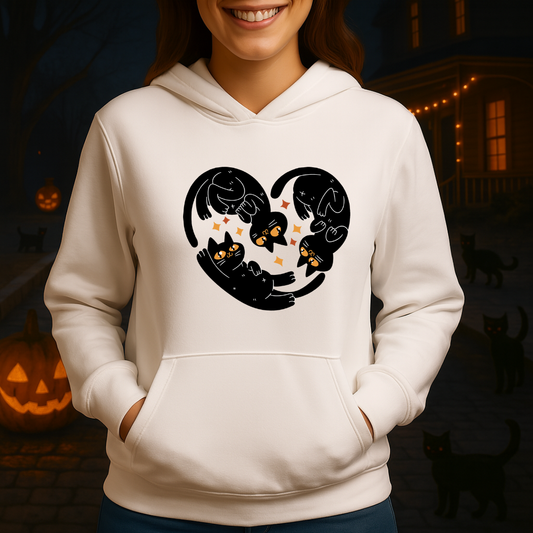 Corazón Gatos HOODIE