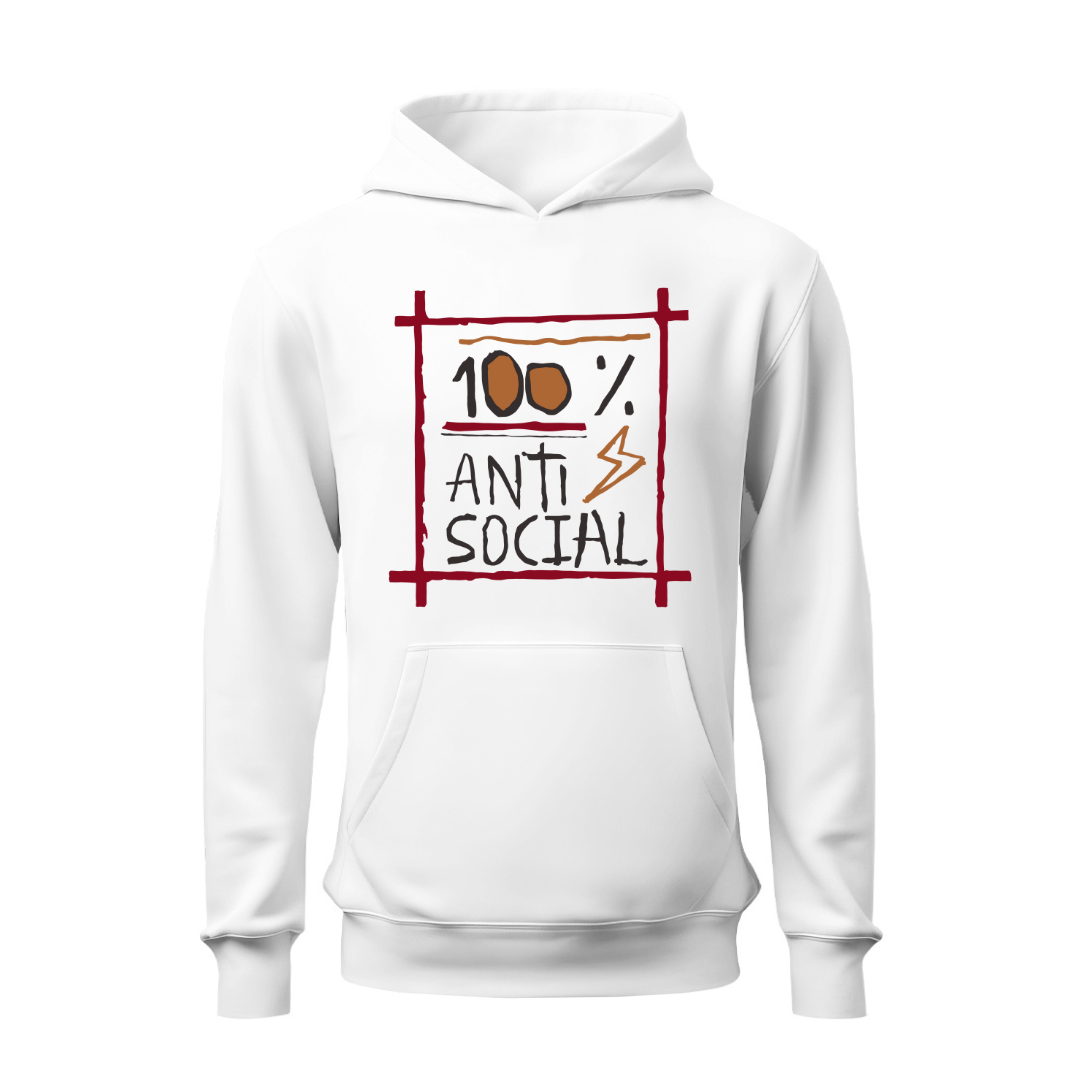 Arte 100% antisocial HOODIE