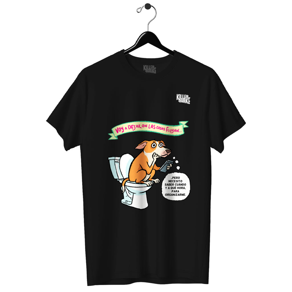 Playera UNISEX Perrito Filosófico Dejar Fluir