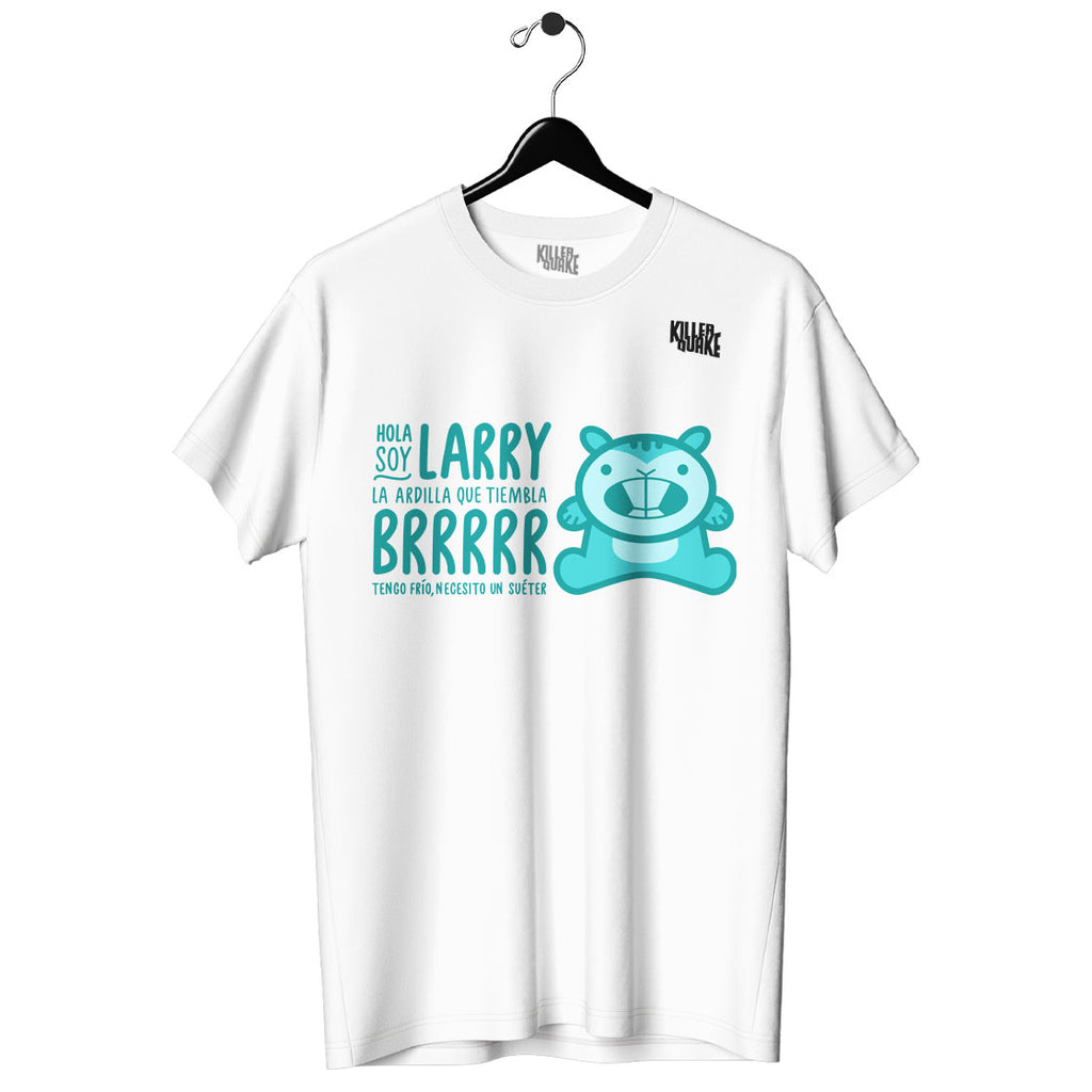 Playera UNISEX Larry, la ardilla que tiembla