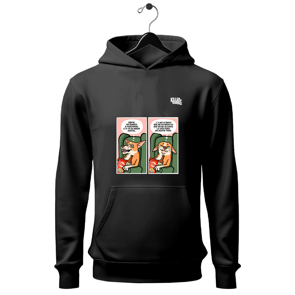 Sudadera UNISEX Perrito Filosófico Llorando