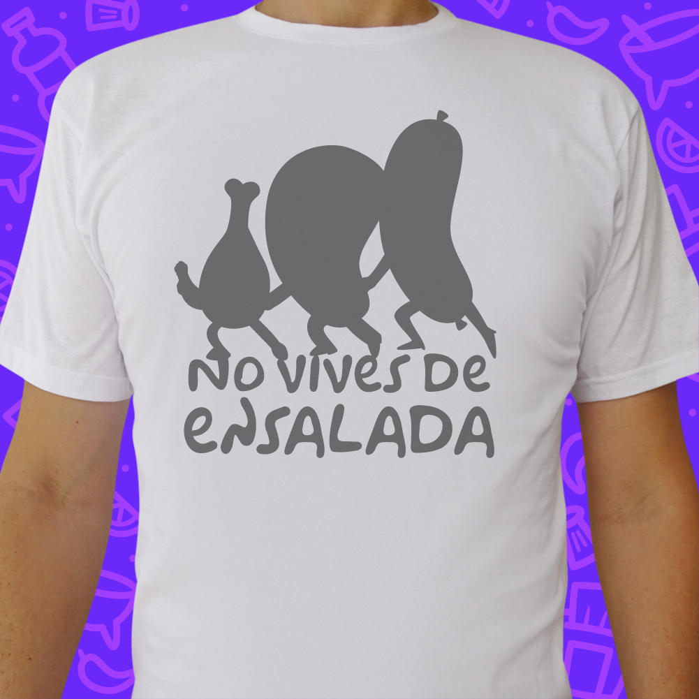 Playera UNISEX PERSONALIZADA No vives de ensalada